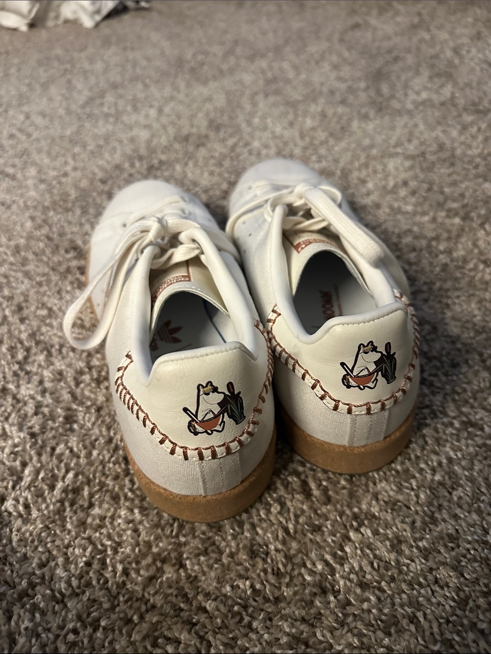 Men’s White Adidas Stan Smith x Moomin Sneakers